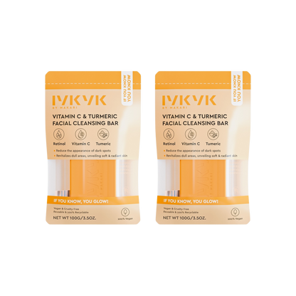 IYKYK VITAMIN C & TURMERIC FACIAL CLEANSING BAR - 2 PACK