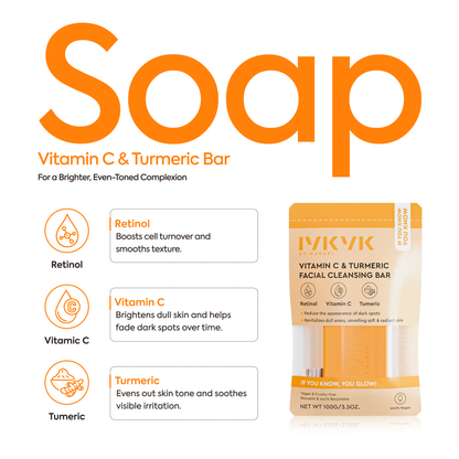 IYKYK VITAMIN C & TURMERIC FACIAL CLEANSING BAR - 2 PACK